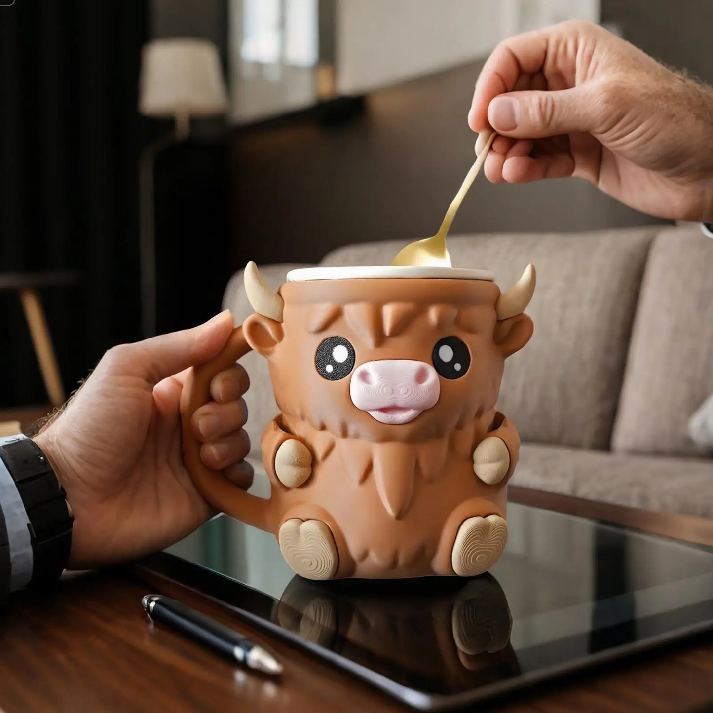 Highland Cow Ice Cream Holder™